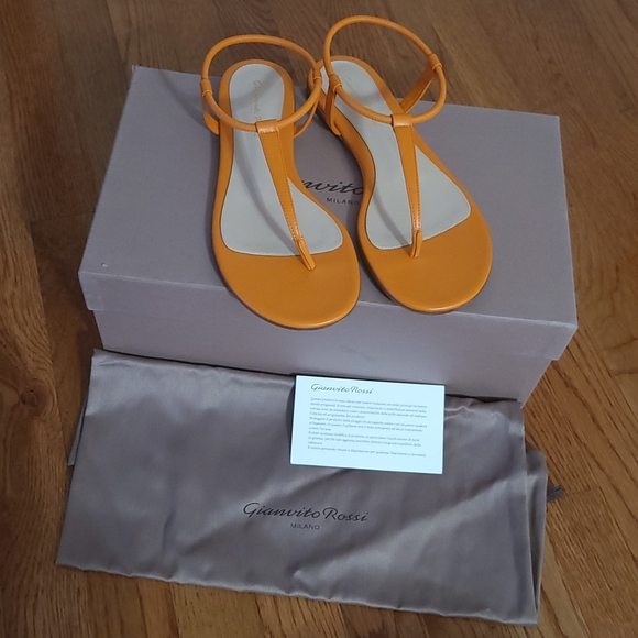Gianvito Rossi Women's Orange Sandals - Picture 2 of 10